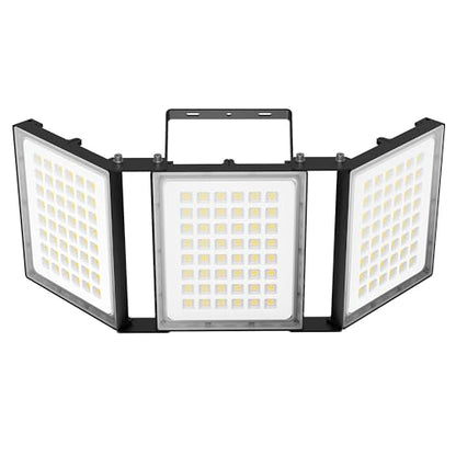 SOLLA 480W LED Outdoor Flood Light, 48000LM Super Bright Stadium Light, 6000K Daylight White, IP66 Waterproof 3 Heads Adjustable Outdoor Floodlights for Patios, Street, Parking Lots - size: 480 Watt