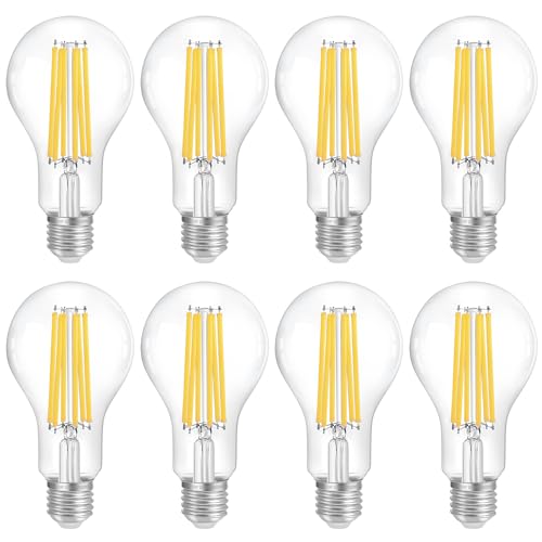 FLSNT 150W Eq Dimmable A23 LED, 2650LM, 3000K, E26, 8P - color: 150w 3000k Warm White, size: 8 Count (Pack of 1)