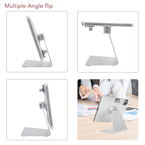 Desk Anti-Theft stand Holder for iPad 11"(A16)11th Gen/10.9"10th Gen(Silver