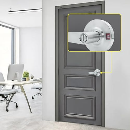 Commercial Bathroom Indicator Lock, Grade 2 Lever, 2-3/4''Backset