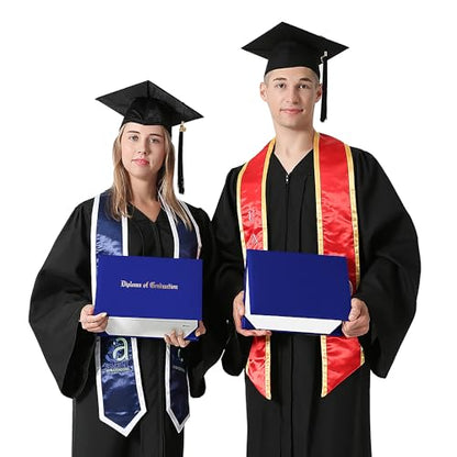 GraduationMall 8.5"x11" Smooth Padded Diploma Cover Certificate Holder Royal,12-Packs - color: Royal, size: 12 Packs
