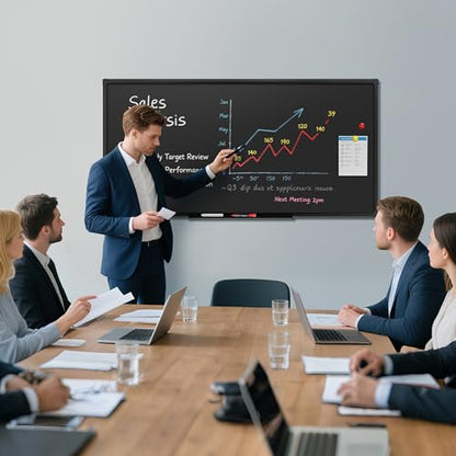 SELEAD Magnetic Chalkboard 48 x 24 Inches, Black Aluminum Frame - size: 48"W x 24"H