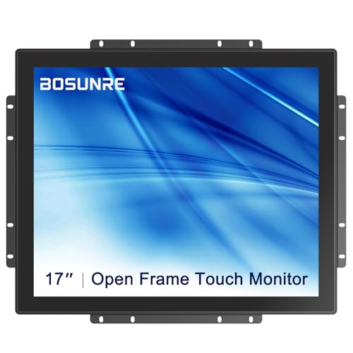 Multi-Touch Industrial Monitor, 1280x1024 17 Inch Open Frame Capacitive Touch Screen, HD-MI,VGA Inputs, VESA Wall-Mount Installation Touch Monitor for Kiosk Industrial Automation - size: 17.0
