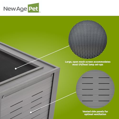 New Age Pet® ECOFLEX® 48" Mojave Reptile Enclosure, Large, Grey - color: Grey, size: Large