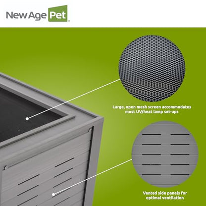 New Age Pet® ECOFLEX® 48" Mojave Reptile Enclosure, Large, Grey - color: Grey, size: Large