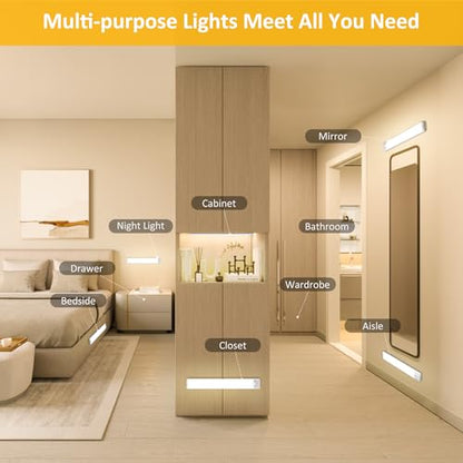 Motion Sensor Under Cabinet Lights, 2-Pack, Warm White, 12 inch - color: Warm White, size: 12 inch