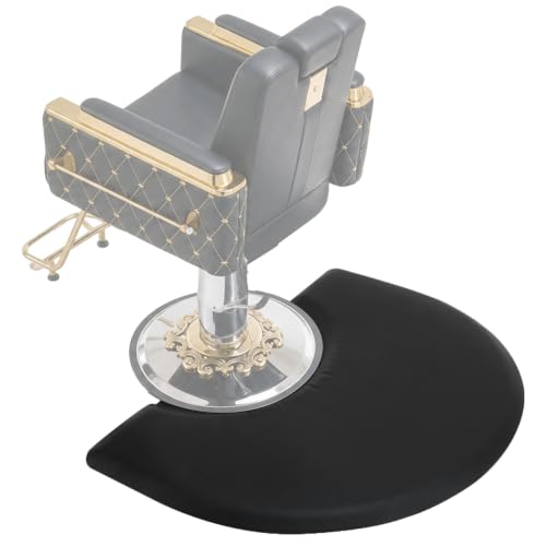 BarberPub 3'x4'x1 Anti-Fatigue Barber Mat, PU, Round Base, Black 0025 - color: Black, size: 48"L x 36"W x 1"Th