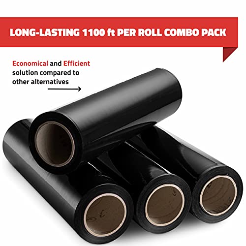 Simply Cool 20 Pack Stretch Wrap 18 Inch 80 Gauge Shrink Wrap Black - color: Black, size: 20 Pack
