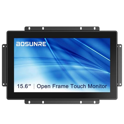 1920x1080 Industrial Touch Display, 15.6 Inch Open Frame Touch Monitor, 10-Point Multi-Touch,Plastic Front Bezel, HD-MI VGA Input, VESA Wall-Mount Installation Touch Monitor - size: 15.6