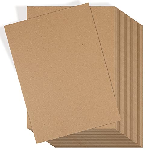 Zonon 50 Pack Corrugated Cardboard Sheets, 3 mm Flat, 9 x 6 Inch, Brown - color: Brown, size: 9 x 6 Inch