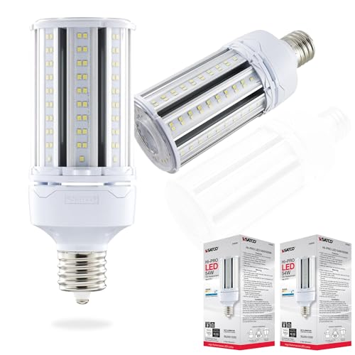 Satco S49394-54W LED HID Replacement High Lumen Corn Cob Bulbs, 2 Pack