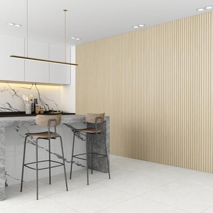Slat Wall Panel 8-Pack, 108’’x6.3’’, Natural Wood - size: 108’’x6.3’’-Natural Wood