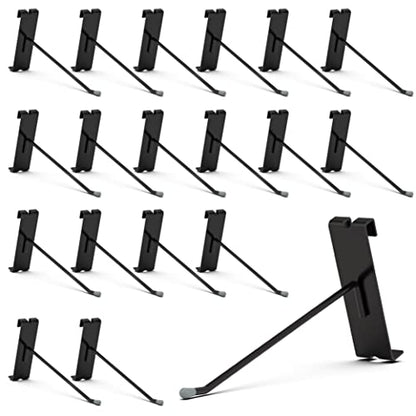 HUHOLE 50 Pack 6 Inch Black Gridwall Hooks Metal Display Hangers - size: 6 Inch