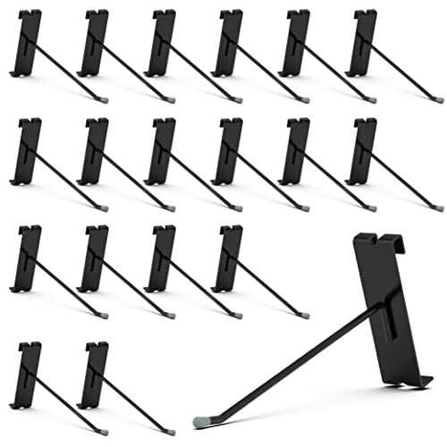 HUHOLE 50 Pack 6 Inch Black Gridwall Hooks Metal Display Hangers - size: 6 Inch