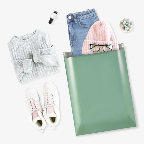Metronic Poly Mailers 19x24 500PC Shipping Bags for Clothes Small Business - color: Grayed Jade Green, size: 19x24 500PC