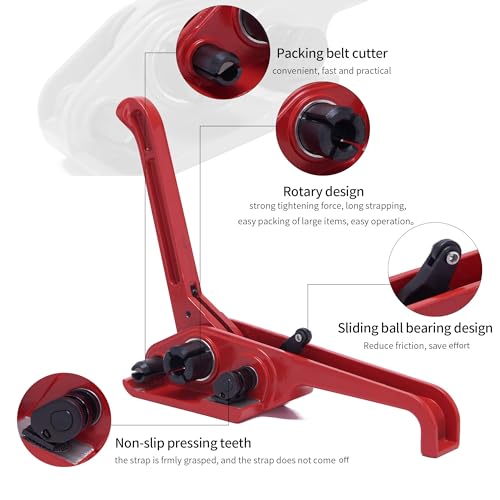 Heavy Duty Poly Strapping Tensioner(Red) - color: red tensioner