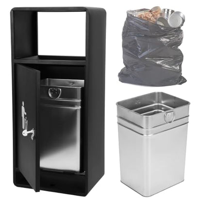 Commercial Trash Can with Lid, Large Capacity for Office/Hotel/Patio