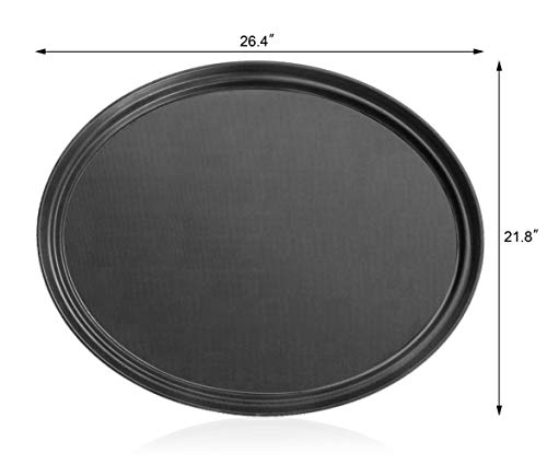 New Star Foodservice 25514 Non-Slip Tray, 22-Inch x 27-Inch, Large, Black - color: Black, size: 22-Inch x 27-Inch x 0.7-Inch
