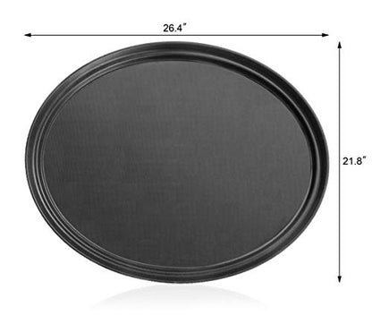 New Star Foodservice 25514 Non-Slip Tray, 22-Inch x 27-Inch, Large, Black - color: Black, size: 22-Inch x 27-Inch x 0.7-Inch