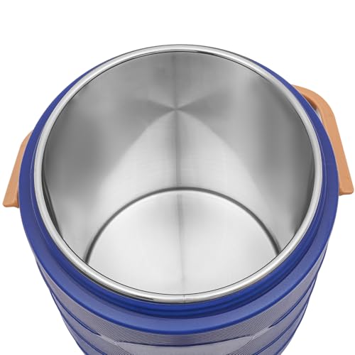 Insulated Beverage Dispenser - 6.6 Gal Stainless Steel Hot and Cold Drink Dispenser with Spigot & Handle, Commercial Thermal Container for Water Coffee Drink Catering Restaurant (Bule) - color: Bule
