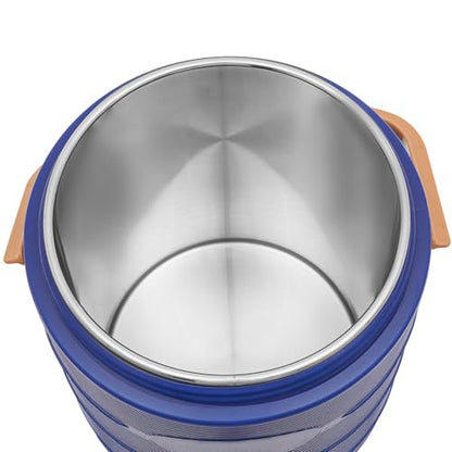 Insulated Beverage Dispenser - 6.6 Gal Stainless Steel Hot and Cold Drink Dispenser with Spigot & Handle, Commercial Thermal Container for Water Coffee Drink Catering Restaurant (Bule) - color: Bule