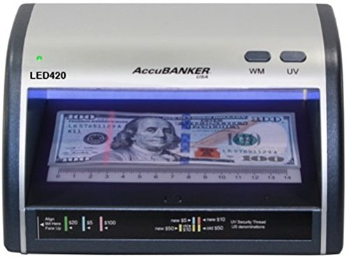 AccuBANKER LED420 Cash and Card Counterfeit Detector, UV - style: Base Unit
