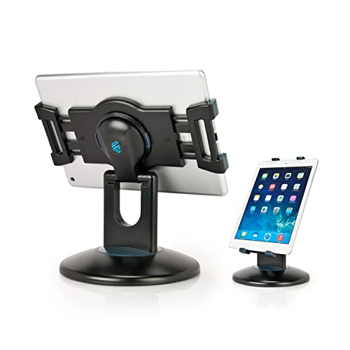 EHO Tablet Kiosk Stand, 360° Rotating Commercial Tablet Stand, Retail Kiosk, 6"-13" (Screens) Adapter Universal Holder for iPad, Air, Mini, Microsoft Surface, Most Tablets - Black - color: Black