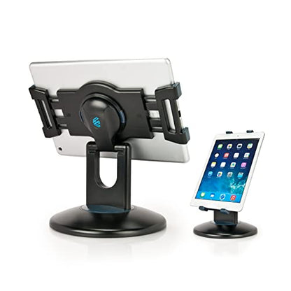 EHO Tablet Kiosk Stand, 360° Rotating Commercial Tablet Stand, Retail Kiosk, 6"-13" (Screens) Adapter Universal Holder for iPad, Air, Mini, Microsoft Surface, Most Tablets - Black - color: Black