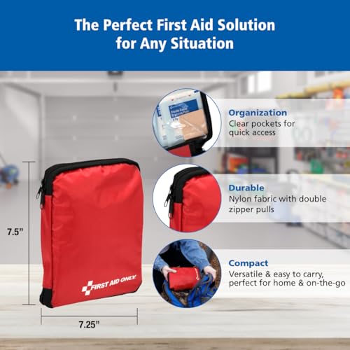 First Aid Only 313 Piece Home & Go Emergency First Aid Kit (91081) - size: 313 pieces