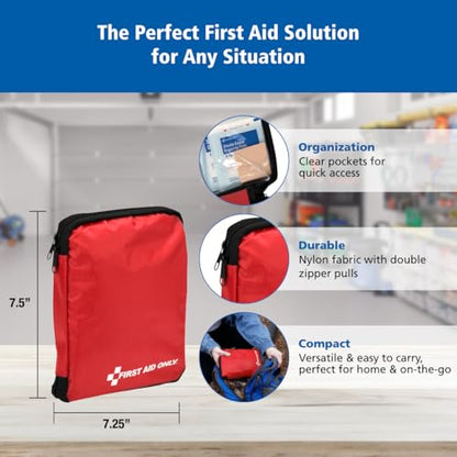 First Aid Only 313 Piece Home & Go Emergency First Aid Kit (91081) - size: 313 pieces