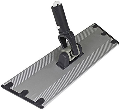 CleanAide Flat Mop Plate Frame for 10" Microfiber Pads, Commercial-Grade Aluminum with 360° Swivel, Hook and Loop Fastening, Lightweight and Durable, Gray, 10" Frame, 10 Inches - size: 10