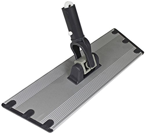 CleanAide Flat Mop Plate Frame for 10" Microfiber Pads, Commercial-Grade Aluminum with 360° Swivel, Hook and Loop Fastening, Lightweight and Durable, Gray, 10" Frame, 10 Inches - size: 10