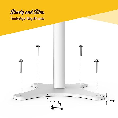 Tablet Kiosk Floor Stand, All Metal Rotate Lockable - Compatible with 10.9" iPad 10th, Pro 11" 1 2 3 4, Air 4 5, Air 11"(M2/M3/M4), iPad 11"(A16) - BSF301WA