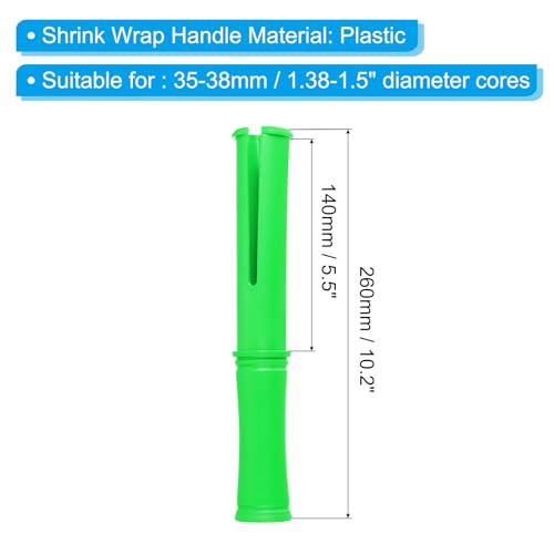 PATIKIL 10inch Shrink Wrap Handle, 2 Pcs Stretch Wrap Dispenser Stretch Film Dispenser Small Hand Dispenser Saver for 1.5 inch Core Furniture Wrapping Moving Packing Warehouses, Green - color: Green