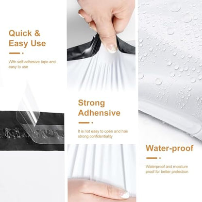 Metronic Poly Mailers 19x24 1000PC Shipping Bags for Clothes Small Business - color: White, size: 19x24 1000PC