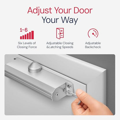 Lawrence Medium/Heavy Duty Door Closer Commercial Grade 1 - style: Aluminum (AL)