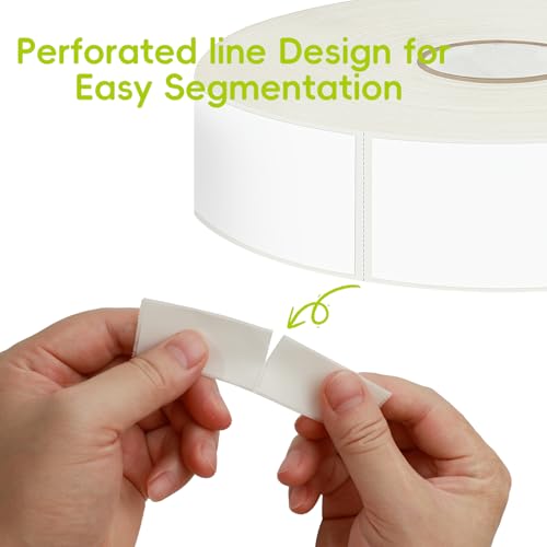 600 Blank Removable Freezer Labels with Perforation Line for Easy Distribution and Use. Waterproof and Oil-Resistant, Suitable for Food Containers, Jars, and Kitchen Organization.(1 "x 2") - size: 600 Pcs - 1 "x 2"