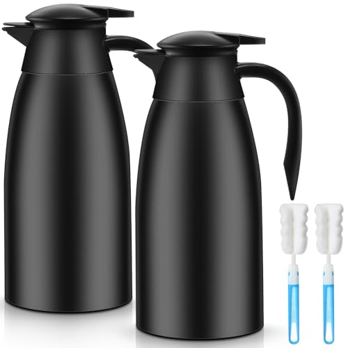 Norme 2 Pcs Thermal Coffee Carafe Creamer, Black, 51 oz - color: Black, size: 51 oz