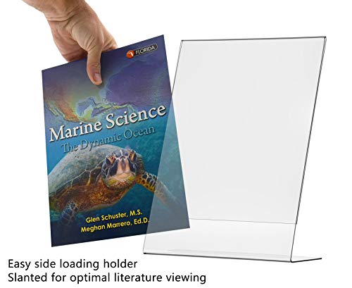 Marketing Holders 2 Pack 11" x 14" Table Tent Sign Holder Side Load Slant Back Clear Acrylic Printed Materials Advertising Drink Specials Display Restaurants Expos Trade Shows Hotel Lobbies - size: 11"w x 14"h