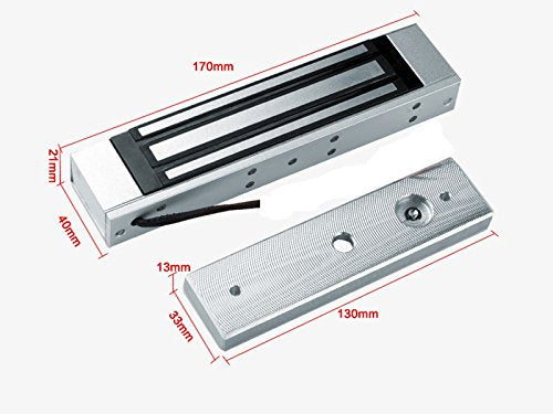 Waterproof Metal RFID Keypad Door Entry Systems & 600lbs Electric Magnetic Lock+110V Power Supply+Push to Exit Button+RFID Keychains/Cards - style: 600lbs Magnetic Lock