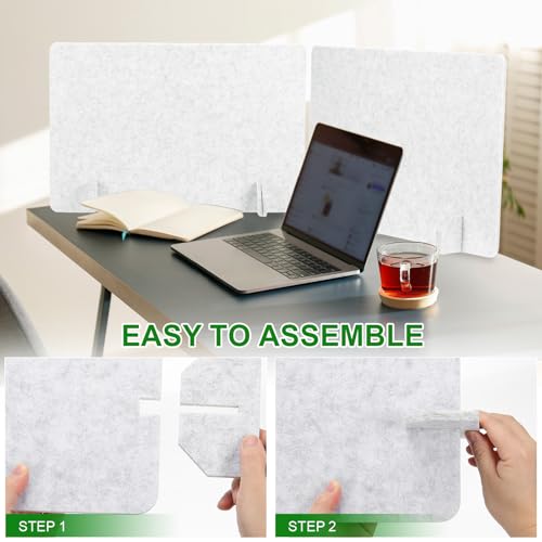 PATIKIL Desk Dividers 24" x 16",with 4Pcs Support Feet, Cement Gray Style C - color: Cement Gray Style C, size: 24" x 16"