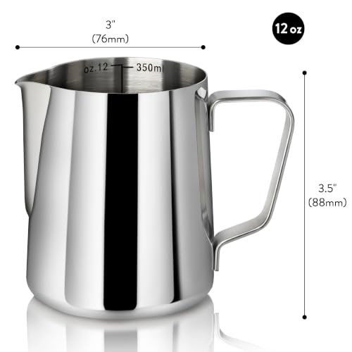 New Star Foodservice 28805 Stainless Steel Frothing Pitcher, 12 oz - size: 12 Ounces