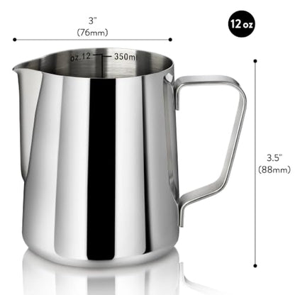 New Star Foodservice 28805 Stainless Steel Frothing Pitcher, 12 oz - size: 12 Ounces