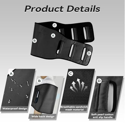 Transfer Belt Transfer Sling for Elderly, Lift Assist Gait Belt for Seniors - color: Black