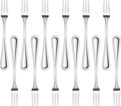 New Star Foodservice Bead Pattern 18/0 Stainless Steel Oyster Fork, 6-Inch, Set of 12, Commercial Grade - size: Oyster Fork (6-Inch)