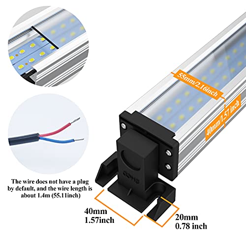 Led Industrial Machine Tube Light, IP66 Waterproof Explosionproof Work Lamp 20.5" 14W for CNC Internal, 110V to 220V Universal