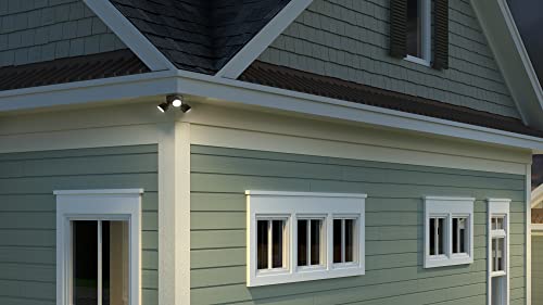 Lithonia Lighting HomeGuard 3-Light LED Outdoor Flood Lights, Dusk to Dawn - color: Dark Bronze, size: 3-Light, style: 1750-4100 Lumens