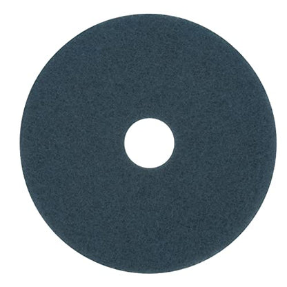 3M Blue Cleaner Floor Pad 5300, 11", 5/Case - size: 11 inches