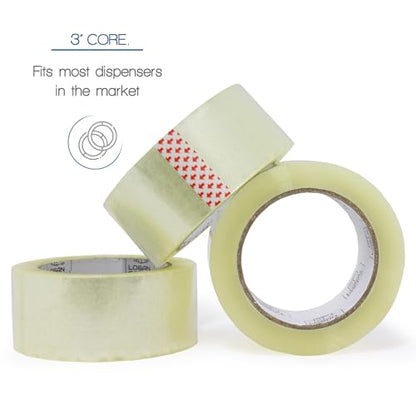 Clear Packing Tape, 36 Rolls Heavy Duty Packaging Tape for Shipping Packaging Moving Sealing, Thicker Clear Packing Tape, 1.88 inches Wide, 110 Yards Per Roll, 3960 Total Yards