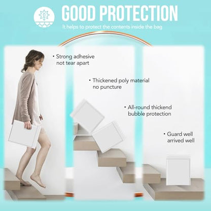 Fuxury Bubble Mailers 12x15" White Padded Envelopes 40 Pack Self-Seal - color: White, size: 12x15" 40PC